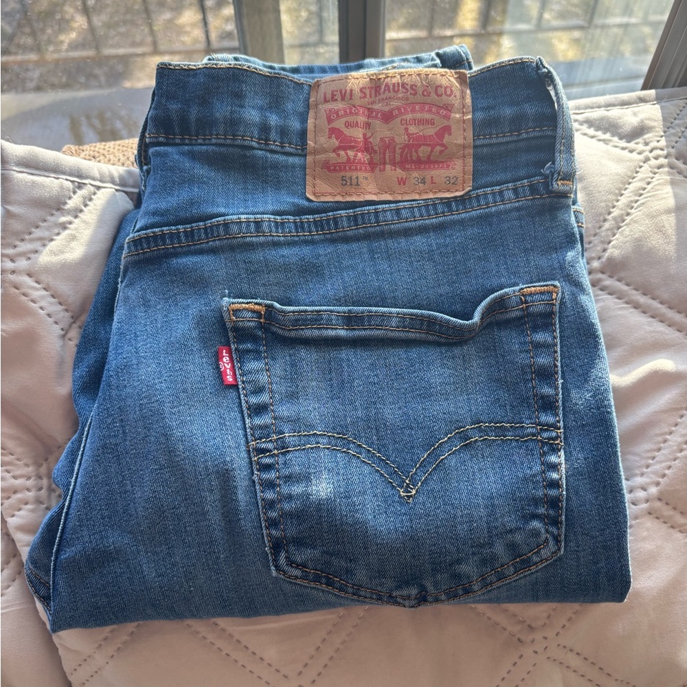 Levi's Mens Light Blue/Dark Blue/Black Blue Jeans